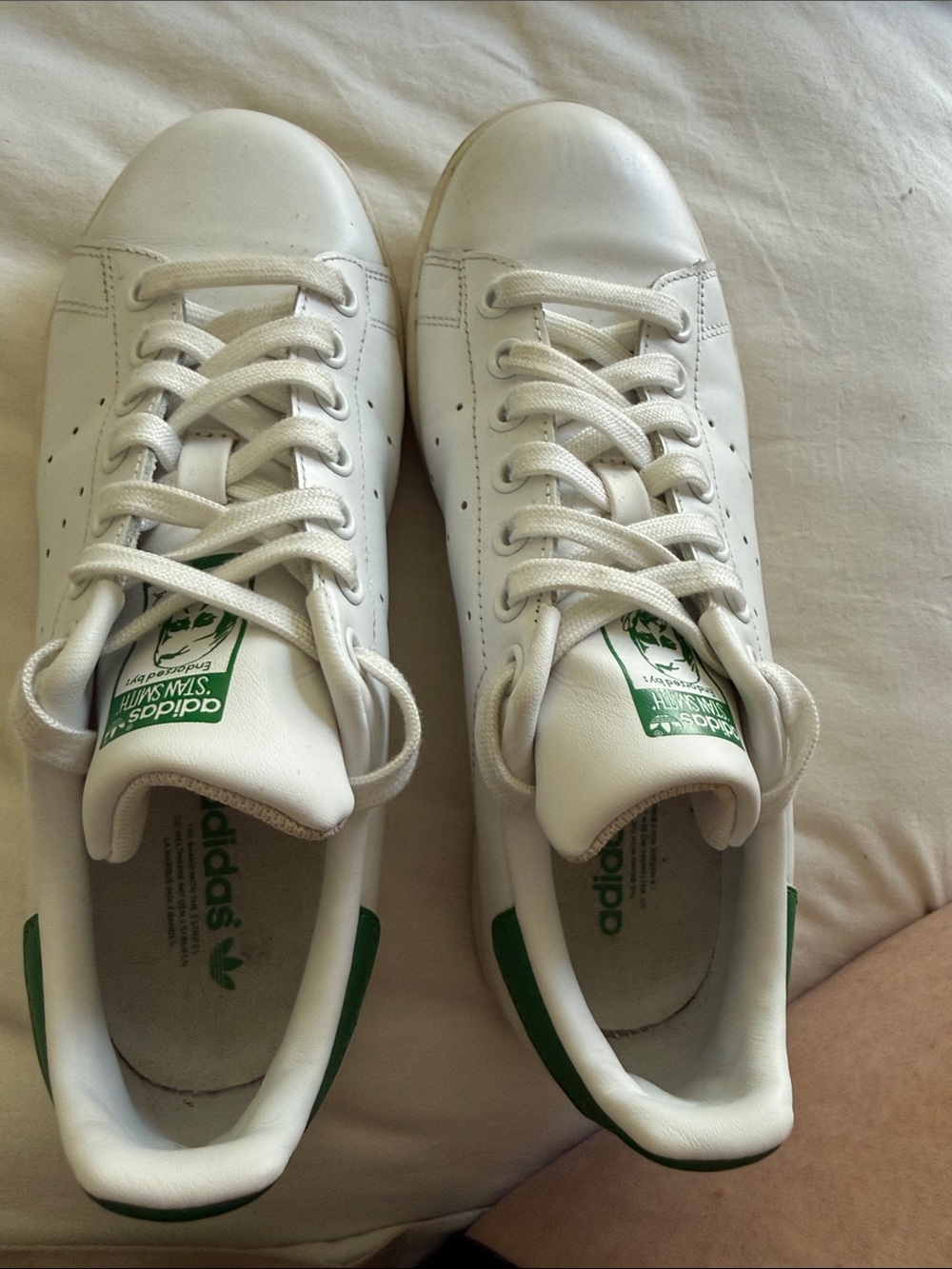 adidas White and Green Women's Sneakers